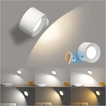 Coollamp LED Wall Light: 3 Color Modes, Magnetic Touch Control