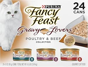 Fancy Feast Gravy Lovers Variety Pack - Poultry & Beef, 24x3oz