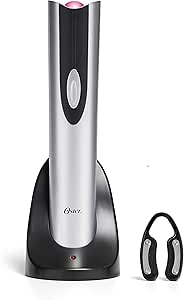 Oster Cordless Wine Opener: Electric with Foil Cutter, Silver