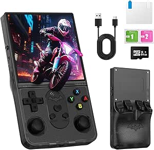 PROMAX Retro Handheld Game Console, 4-inch IPS Screen, Linux System, 64GB Memory, Portable Arcade Video Game