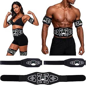 EMS Muscle Stimulator: Tones Abs, Waist, Arms, Legs - Home Body Conditioning for Men & Women