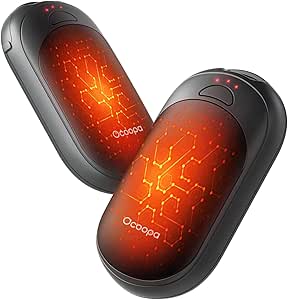 OCOOPA Rechargeable Hand Warmers 2 Pack, Smart Heating, Portable Heater, Ultra Slim Pocket - Ideal Christmas Gifts for Men