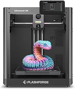 FLASHFORGE Adventurer 5M 3D Printer: Auto Leveling, High Speed Printing, Direct Extruder, All Metal Structure