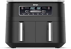 Ninja Foodi Air Fryer: Dual Zone, 6-in-1, No Oil, Max Crisp, Black