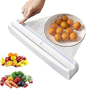 Cling Film Dispenser with Cutter for Aluminum Foil & Baking Paper
