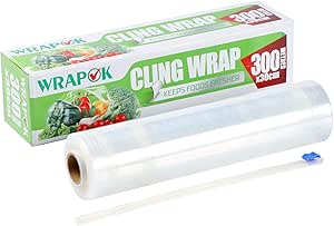 Kitchen Catering Cling Film Dispenser Cutter for Food Seal Wrap - Cook’s Tool 300mm x 300m
