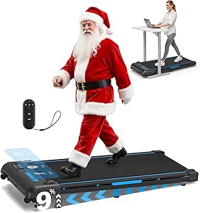 FOUSAE 4 in 1 Walking Pad Treadmill - 9% Incline, 12 HIIT Programs