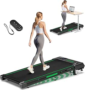 FOUSAE Walking Pad: Under Desk Treadmill, Incline, 10KM/H, 12 HIIT Programs