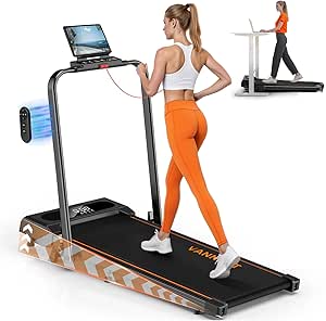 Foldable 6-in-1 Treadmill: 12KM/H Speed, 9% Incline, APP, Under Desk, Portable, Remote Control