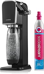 SodaStream Retro Sparkling Water Maker, Quick Connect CO2, 60L Gas Cylinder, BPA-Free 1L Bottle