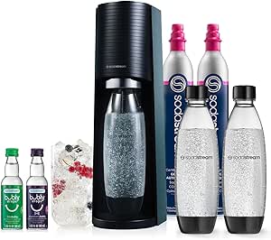 SodaStream Terra Sparkling Water Maker Bundle with CO2 System, Bottles, Flavor Drops