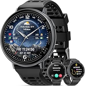 Military GPS Smartwatch 1.39 inch Screen for Fitness Tracking, Android/iOS, Bluetooth Call Response, Multiple Exercises