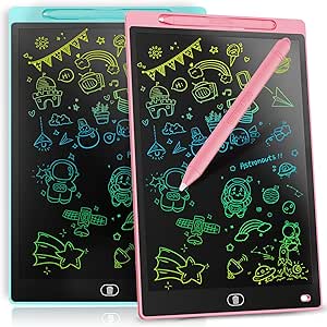 Genialba 8.5 inch LCD Drawing Tablet for Kids - Colorful Screen Writing Board - Educational Toy for 3-7 Year Olds