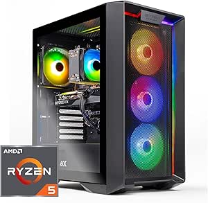 Skytech Nebula Gaming PC Ryzen 5 5600 3.5" (4.4" Turbo) RTX 3050 6GB, 1TB SSD, 16GB RAM, Wi-Fi, Win 11 Home