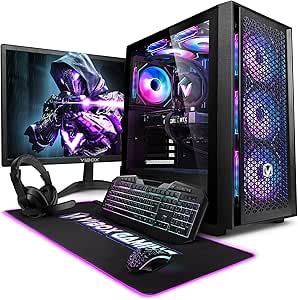 Vibox Gaming PC Bundle • Ryzen 7 5700X • RTX 3050 • 16GB RAM • 500GB SSD • Windows 11 • 23" Monitor