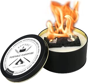 EUPNHY Portable Campfire Pit | Smores Maker | Lightweight | 3-5 Hours Burn | Convenient-No Wood | Great for Picnics & Camping