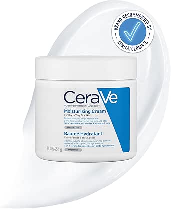 CeraVe Moisturising Cream for Face & Body, Hyaluronic Acid, 454g