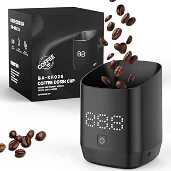 KitchenTour 2-in-1 Dosing Cup Coffee Scale with LED Display for Precision Brewing - Rechargeable & Portable Barista Tool