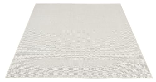 Mistra Robust Outdoor Rug, Modern, Weatherproof, UV-Resistant - Ideal for Balcony, Patio, Kitchen - Cream - 80 x 150cm