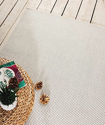 Mistra Robust Outdoor Rug, Modern, Weatherproof, UV-Resistant - Ideal for Balcony, Patio, Kitchen - Cream - 80 x 150cm