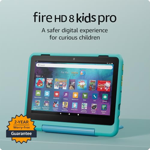 Fire HD 8 Kids Pro Tablet | 3GB Memory | Ads-Free Content | 8" HD Screen | Parental Controls | 13-Hr Battery | 32GB