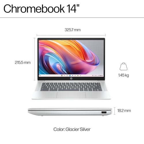 HP Chromebook 14-inch | Intel Processor | 4GB RAM | 128GB Storage | HD Display | Chrome OS | Dual Speakers