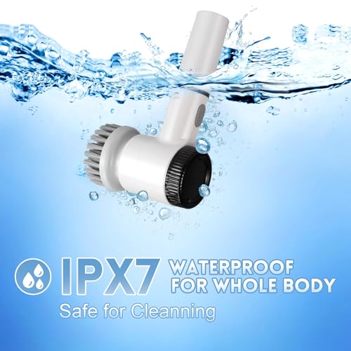 WatiHomic Electric Spin Scrubber for Bathroom Cleaning - Cordless Power Brush with 5 Brush Heads - 3 Speeds