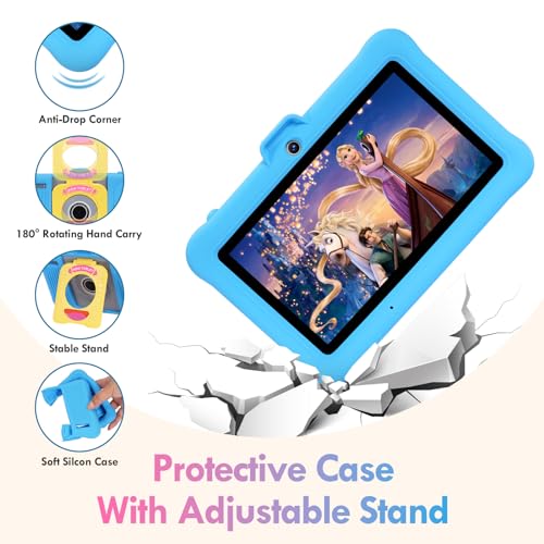 TABTIVI 7-inch Kids Tablet: 8GB RAM, 64GB ROM, Pre-Installed Apps, Parental Control