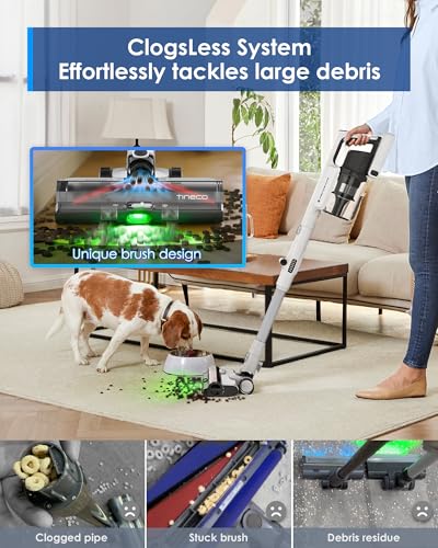 Tineco Cordless Vacuum Cleaner Pure ONE A50S Plus, 70Min Runtime, 1L Dustbin, Power Brush