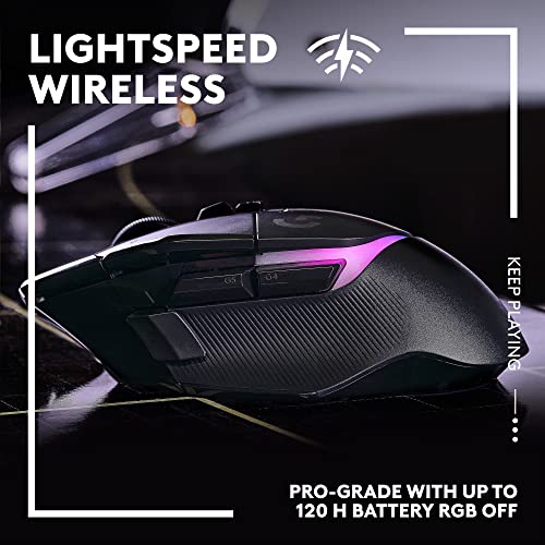 Logitech G502 X PLUS LIGHTSPEED Wireless Gaming Mouse - LIGHTFORCE switches, LIGHTSYNC RGB - HERO 25K Sensor - PC/macOS/Windows