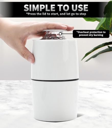 Coffee Co. 5-inch Grinder: Stainless Steel Blades, One-Touch Control for Beans, Spices, Nuts & Herbs