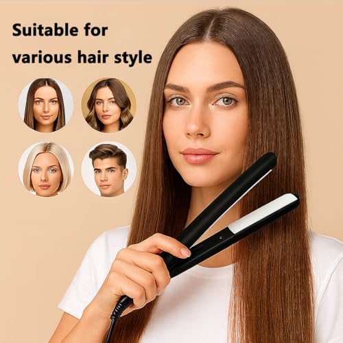 Travel Mini Hair Straightener for Short Hair & Bangs - Men & Women Flat Iron