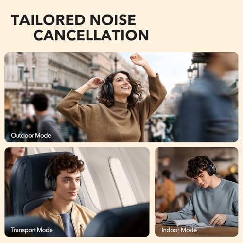 Anker Soundcore Q30 Noise Cancelling Headphones, Hi-Res Sound, Custom EQ, 50H Playtime, Bluetooth, Multipoint Connection
