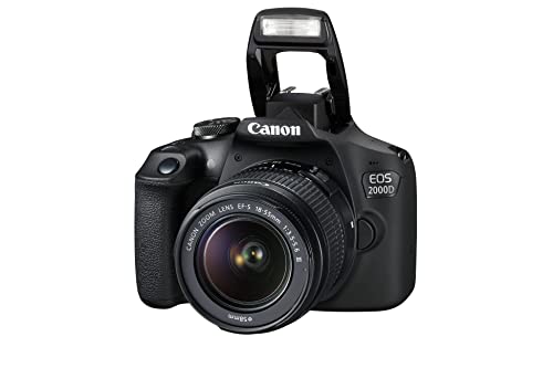 Canon EOS 2000D DSLR Camera + EF-S 18-55mm III Lens - Versatile for Portraits & Landscapes