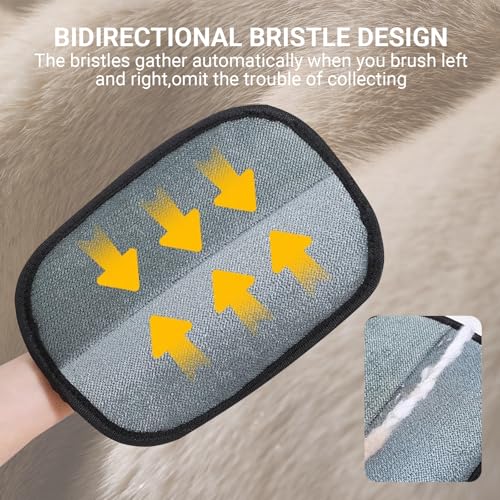 Ovyntremis Pet Hair Remover Gloves - Efficient Grooming for Dogs & Cats, Deshedding & Bathing