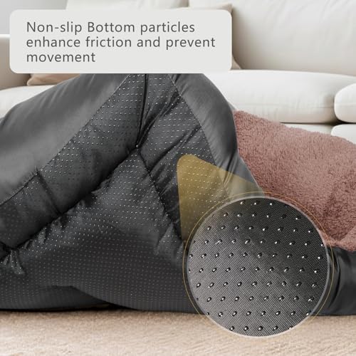 Yeprel XL Dog Bed: Washable Soft Calming Pet Bed for Extra Large Dogs, Non-Slip Bottom, 90x70x20cm