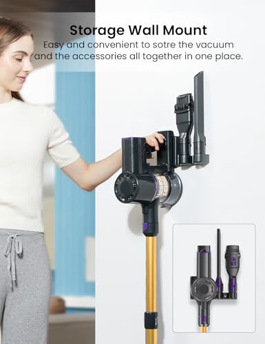 Vexilar V8Pro Cordless Vacuum: Upgraded Brush, 40Mins Runtime, 30Kpa Stick, Touch Screen, Lightweight for Hard Floor & Carpet