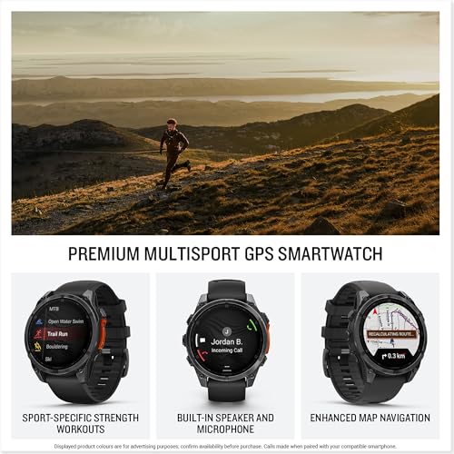 Garmin fēnix 8 Smartwatch 47mm, AMOLED Touchscreen, Multisport, Advanced Health & Training, LED Flashlight, Long Battery Life