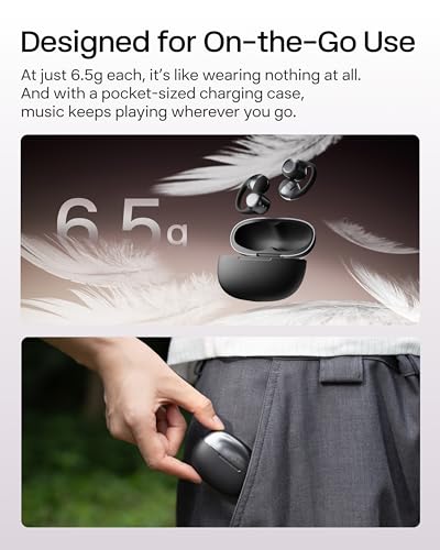 SHOKZ OpenDots Wireless Earbuds, Premium Dolby Audio, 40hr Playtime
