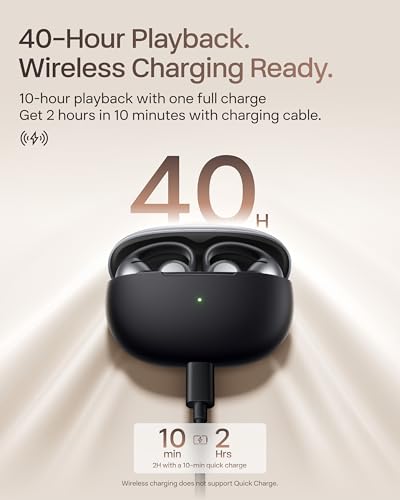 SHOKZ OpenDots Wireless Earbuds, Premium Dolby Audio, 40hr Playtime