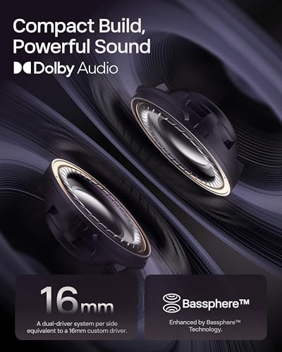 SHOKZ OpenDots Wireless Earbuds, Premium Dolby Audio, 40hr Playtime