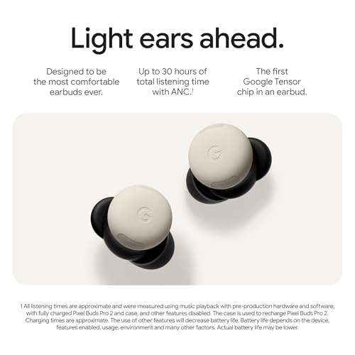 Google Pixel Buds Pro 2 Wireless Earbuds, Active Noise Cancellation