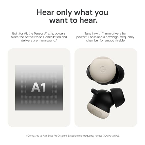Google Pixel Buds Pro 2 Wireless Earbuds, Active Noise Cancellation