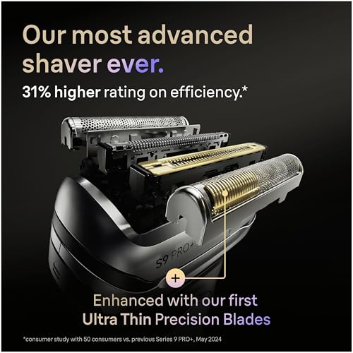 Braun Series 9 PRO+ Electric Shaver: Ultra Thin Precision Blades, SensoAdapt, Wet & Dry Razor - Men's Grooming