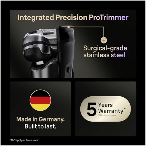 Braun Series 9 PRO+ Electric Shaver: Ultra Thin Precision Blades, SensoAdapt, Wet & Dry Razor - Men's Grooming