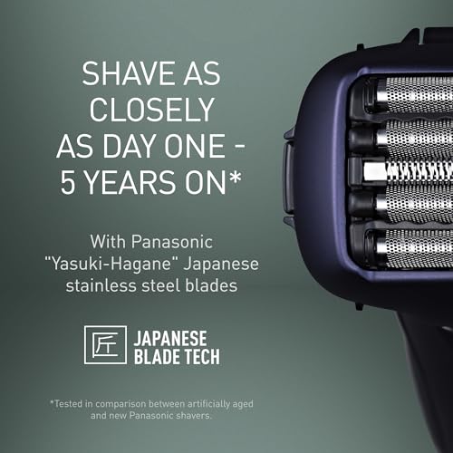 Panasonic 5-Blade Wet & Dry Electric Shaver: Beard Sensor, Multi-Flex Head
