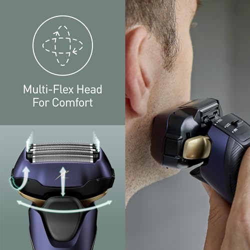 Panasonic 5-Blade Wet & Dry Electric Shaver: Beard Sensor, Multi-Flex Head