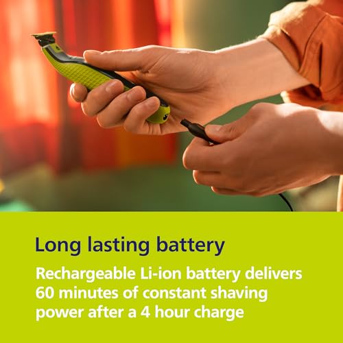 Philips OneBlade 360 Face Beard Trimmer & Shaver with 360 Blade - 5-in-1 Comb - Extra Blade - Authentic Hybrid - Men's Grooming