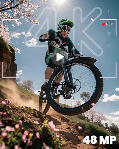 Euiivnt 4K Video Camera 48MP Camcorder for YouTube Vlogging, HDMI, Mic, Dual Lens 21X Zoom, Rotatable Screen