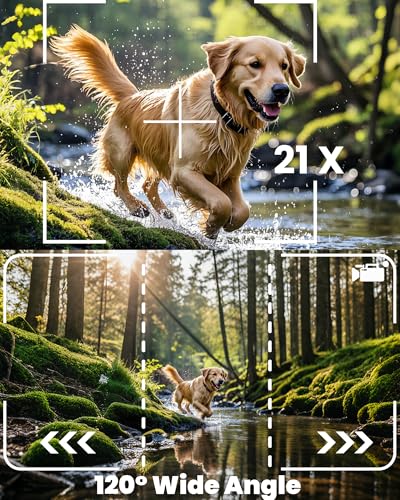 Euiivnt 4K Video Camera 48MP Camcorder for YouTube Vlogging, HDMI, Mic, Dual Lens 21X Zoom, Rotatable Screen